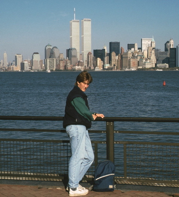 Sabine in New York vorm World Trade Center